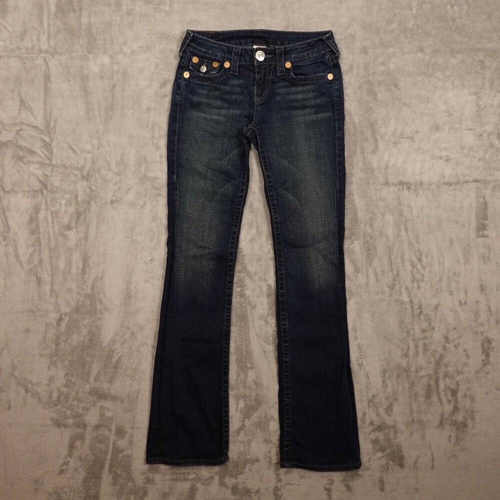 True Religion jeans Rainbow Becky bootcut women's 26 dark wash blue‎ denim